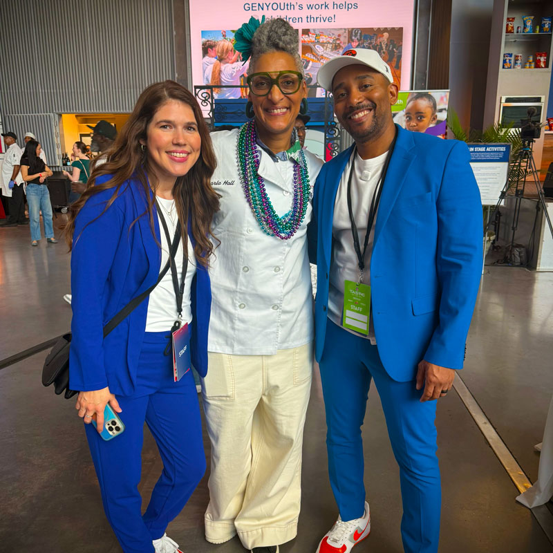 Marlon Gordon with Carla Hall