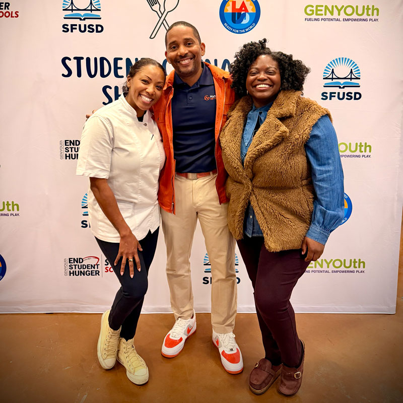 Marlon Gordon with Nyesha Arrington and Lasheeda Perry